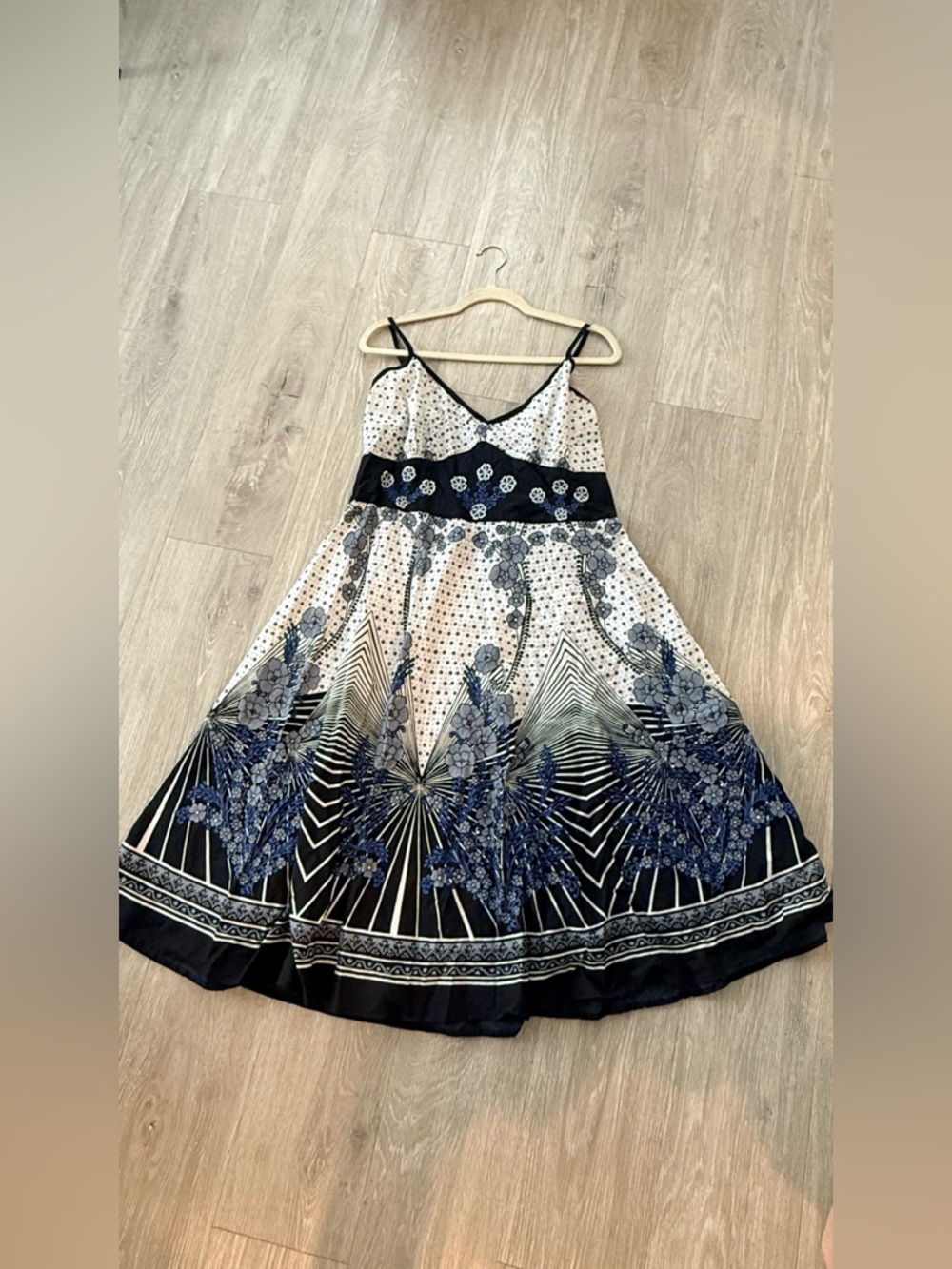 Magic Black and Blue Polka Dot Dress